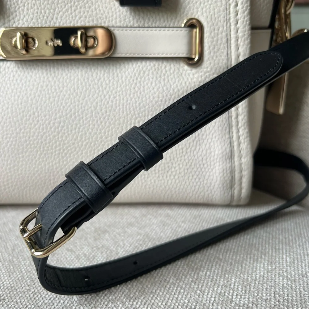 COACH Swagger 27 in Colorblock Light Gold Chalk Multi - Picture 6 of 16